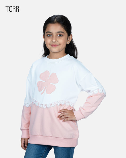 Girl's Sweatshirt | Bt.White Org.Light