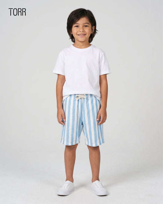 Boys Shorts | Blue Stripe