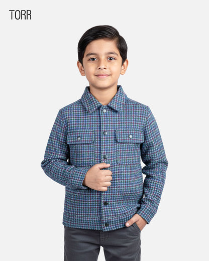 Boy's Jacket | Maroon Aop