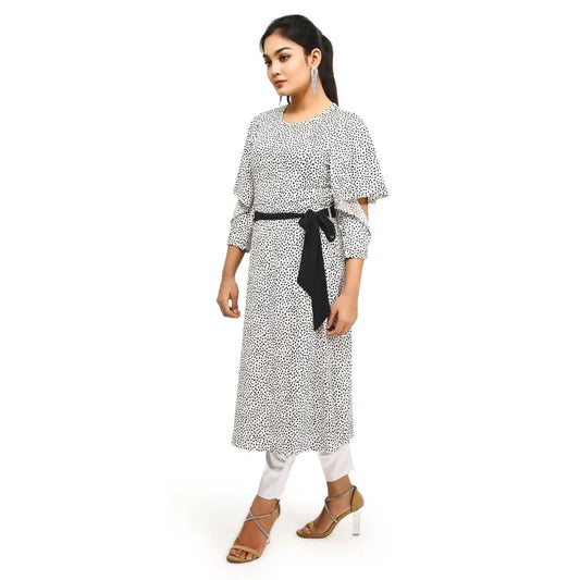 Women's Long Tunic | White/Black