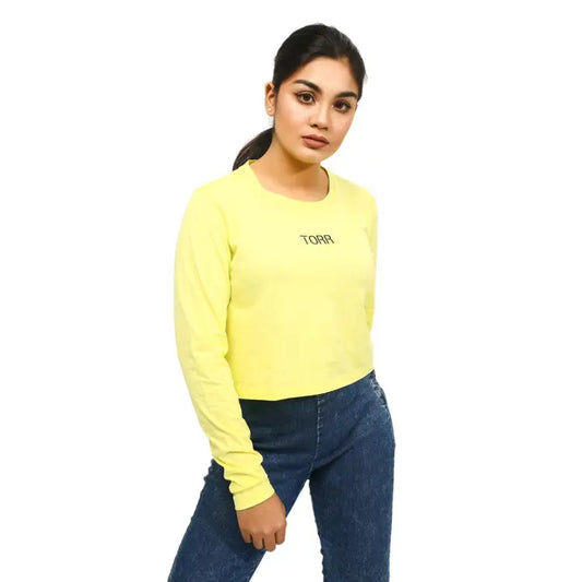 Women's F/S Crop Top | Lime Light