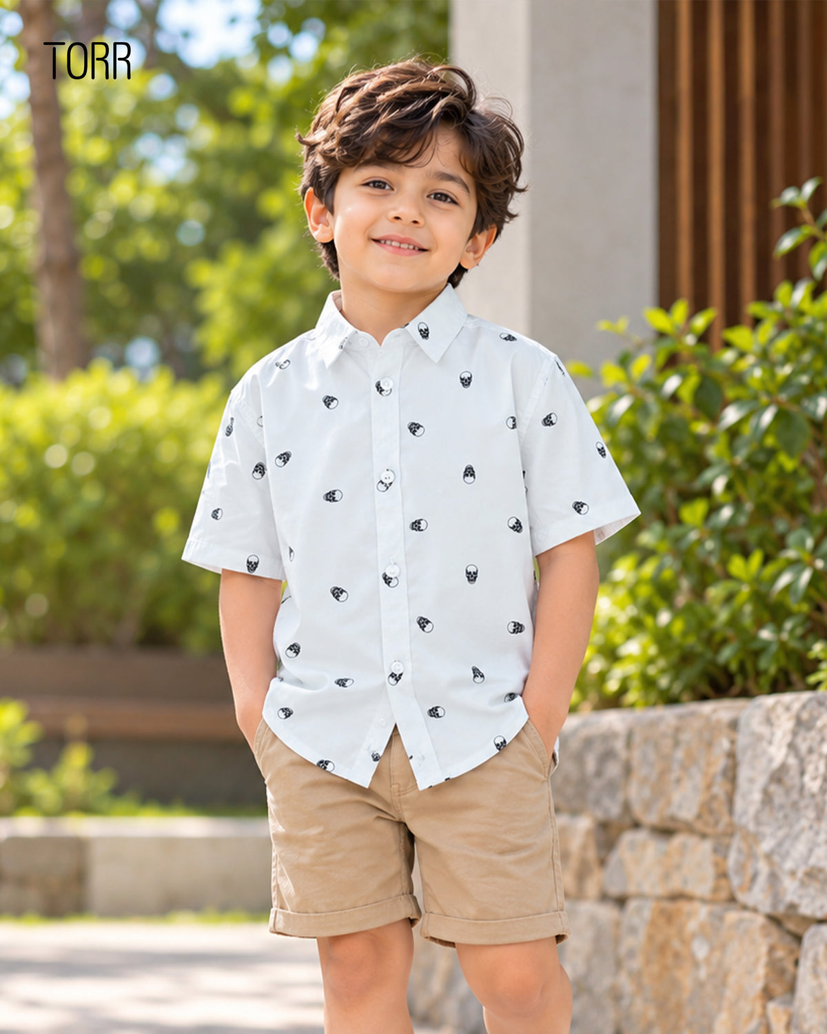 Boys Shirt  | White Aop