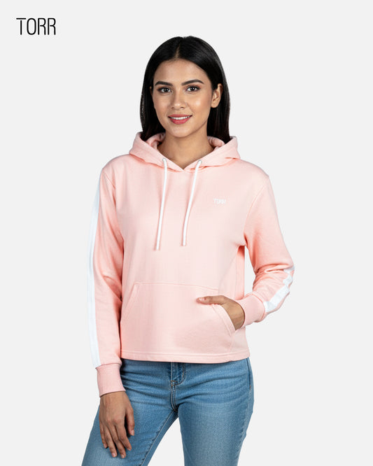 Women's Hoodie | Peach & White
