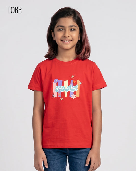 Girls S/S T-Shirt  | Scarlet