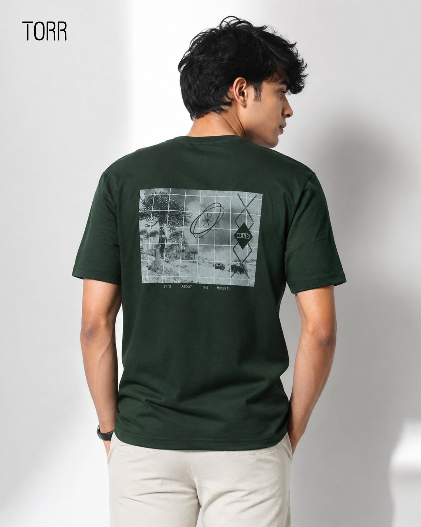 Drop Shoulder T-shirt | Olive