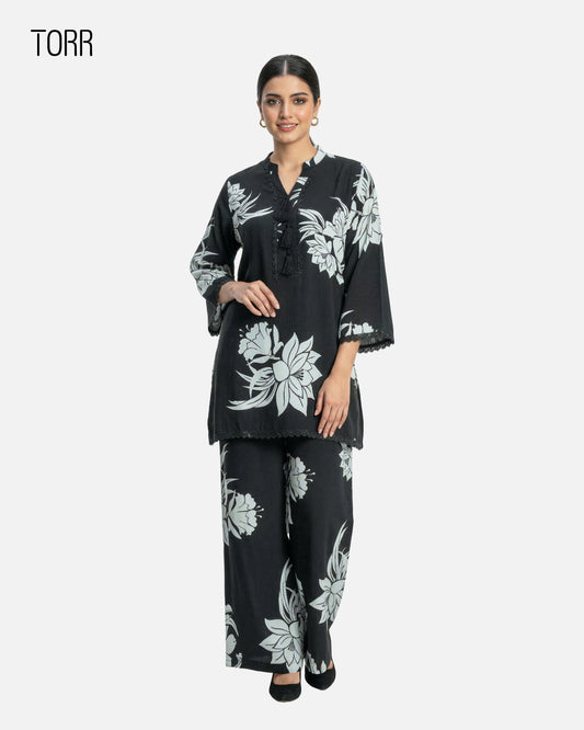 Women's Co-Ord Set | Black Aop