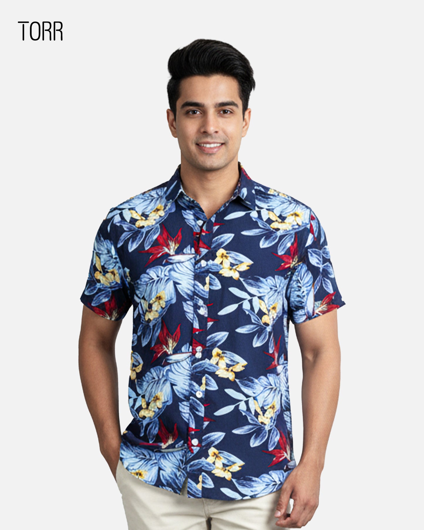 Men's Short Sleeve Shirt | Flower Aop