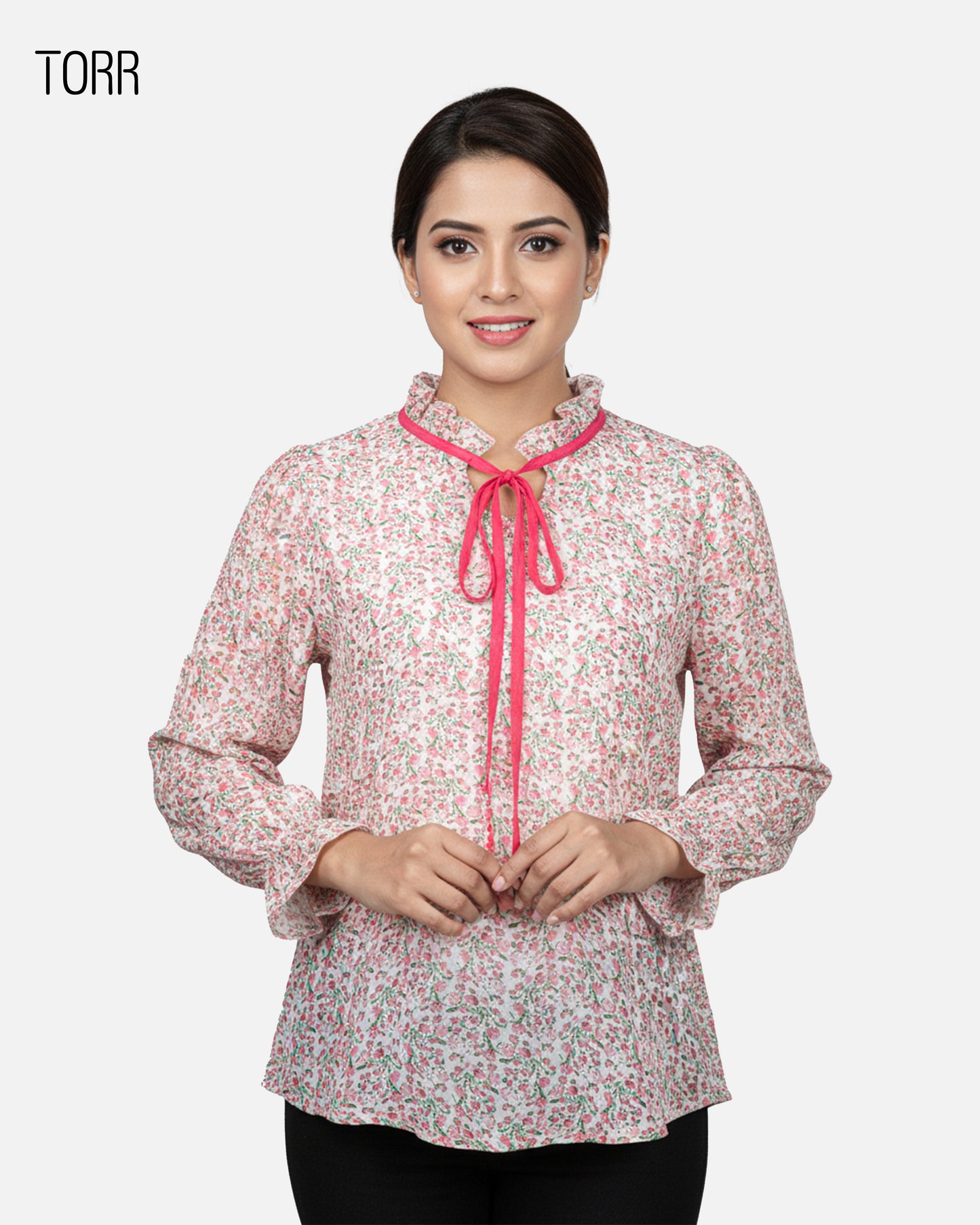 Women's Crop Top | Pink Floral AOP