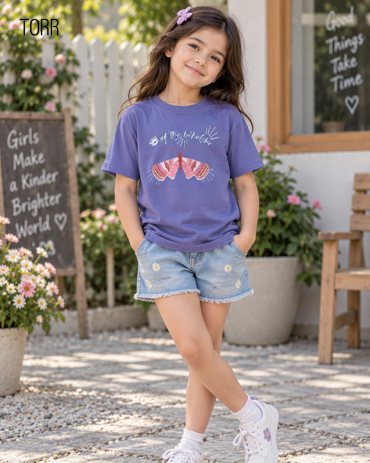 Girls T-Shirt  | DHALIA PURPLE