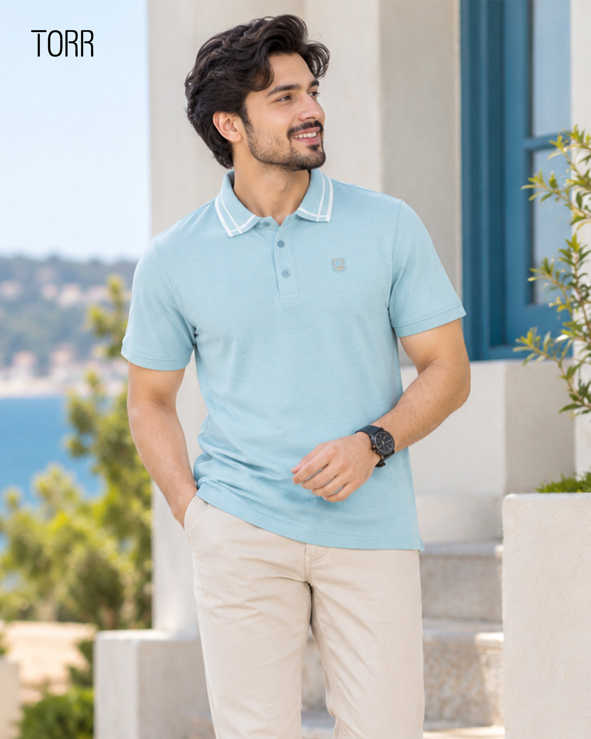 Mens Polo | Ice Blue