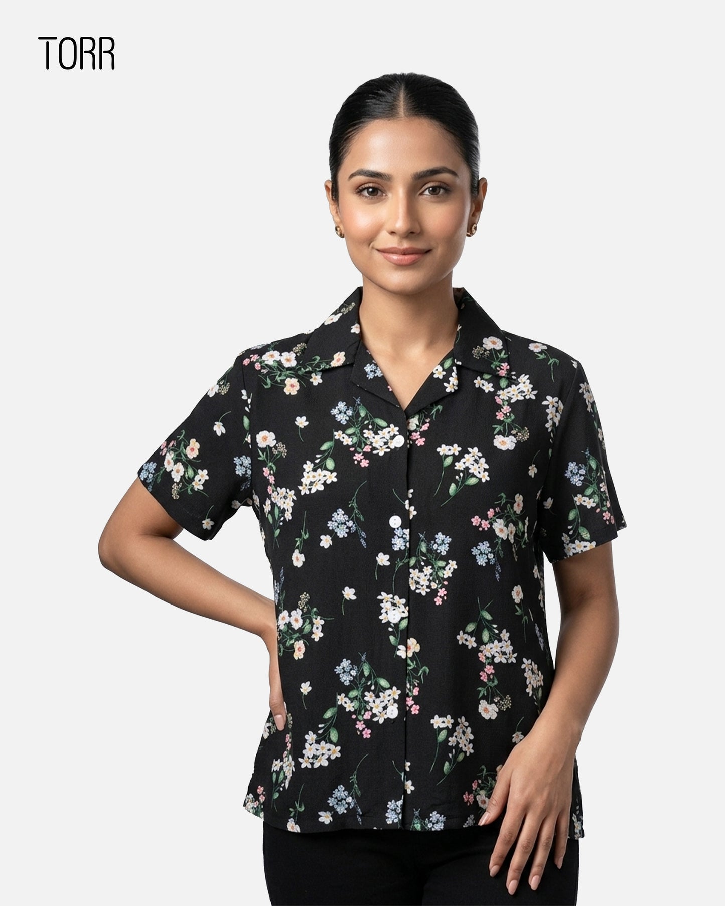 Women's Crop Top | Black Aop