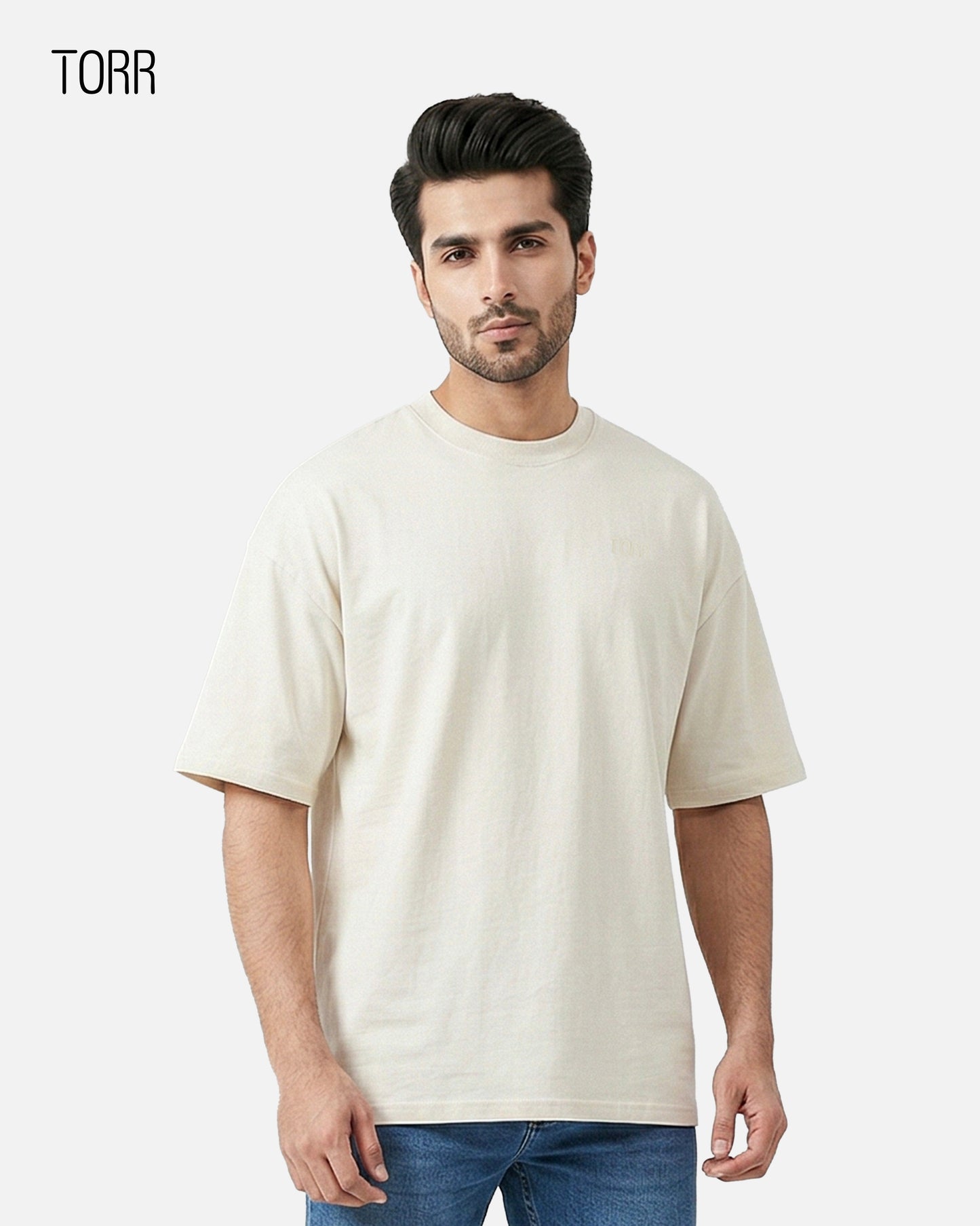 Drop Shoulder T-shirt | Ivory