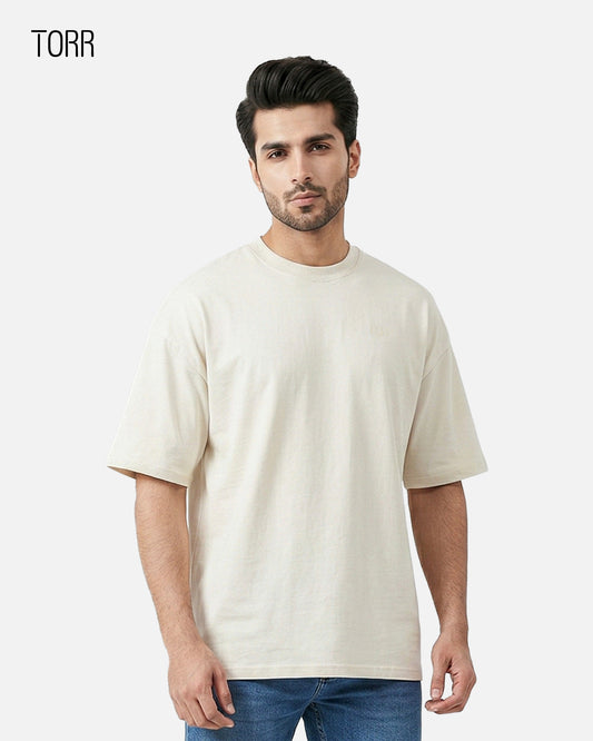 Drop Shoulder T-shirt | Ivory