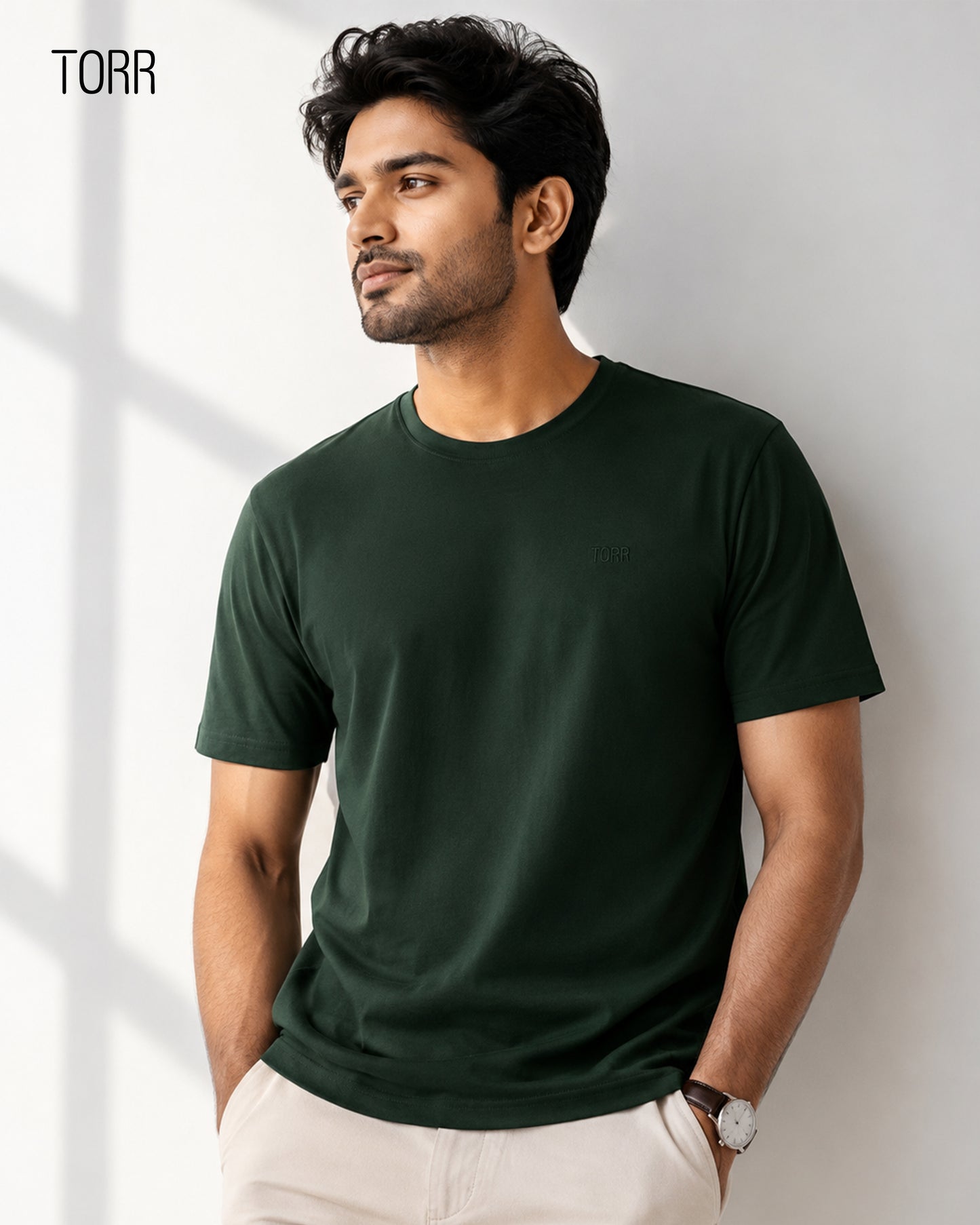 Drop Shoulder T-shirt | Olive