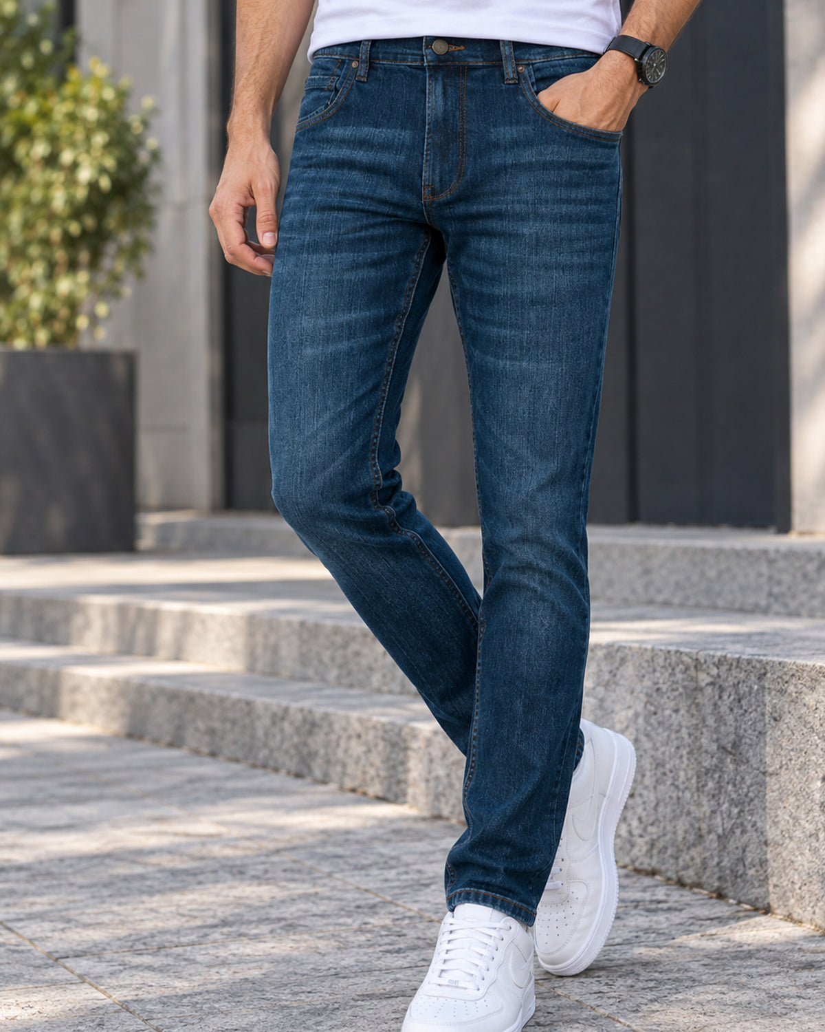 Men's Denim Pant | MID WASH