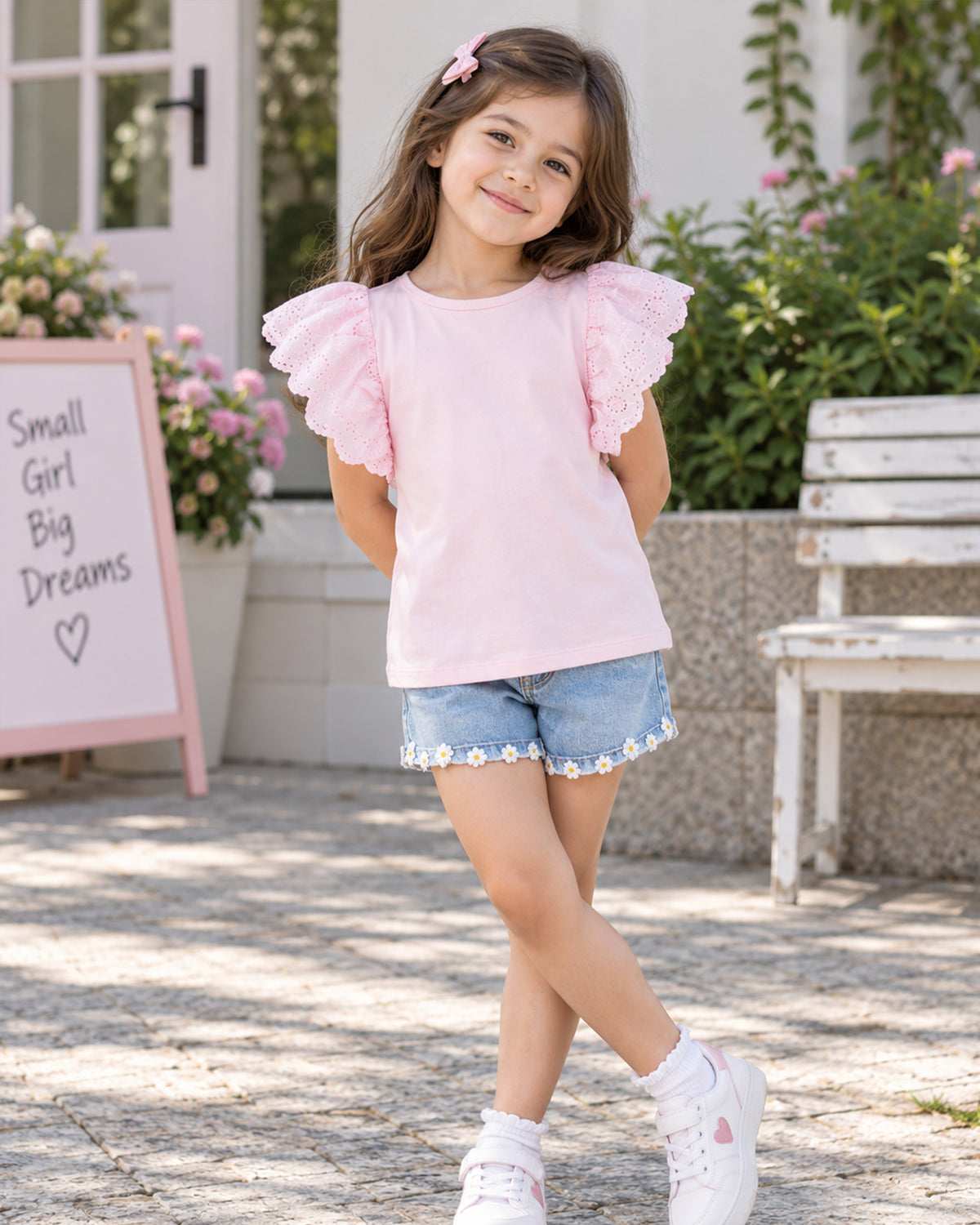 Girls S/S T-Shirt  | Light Pink