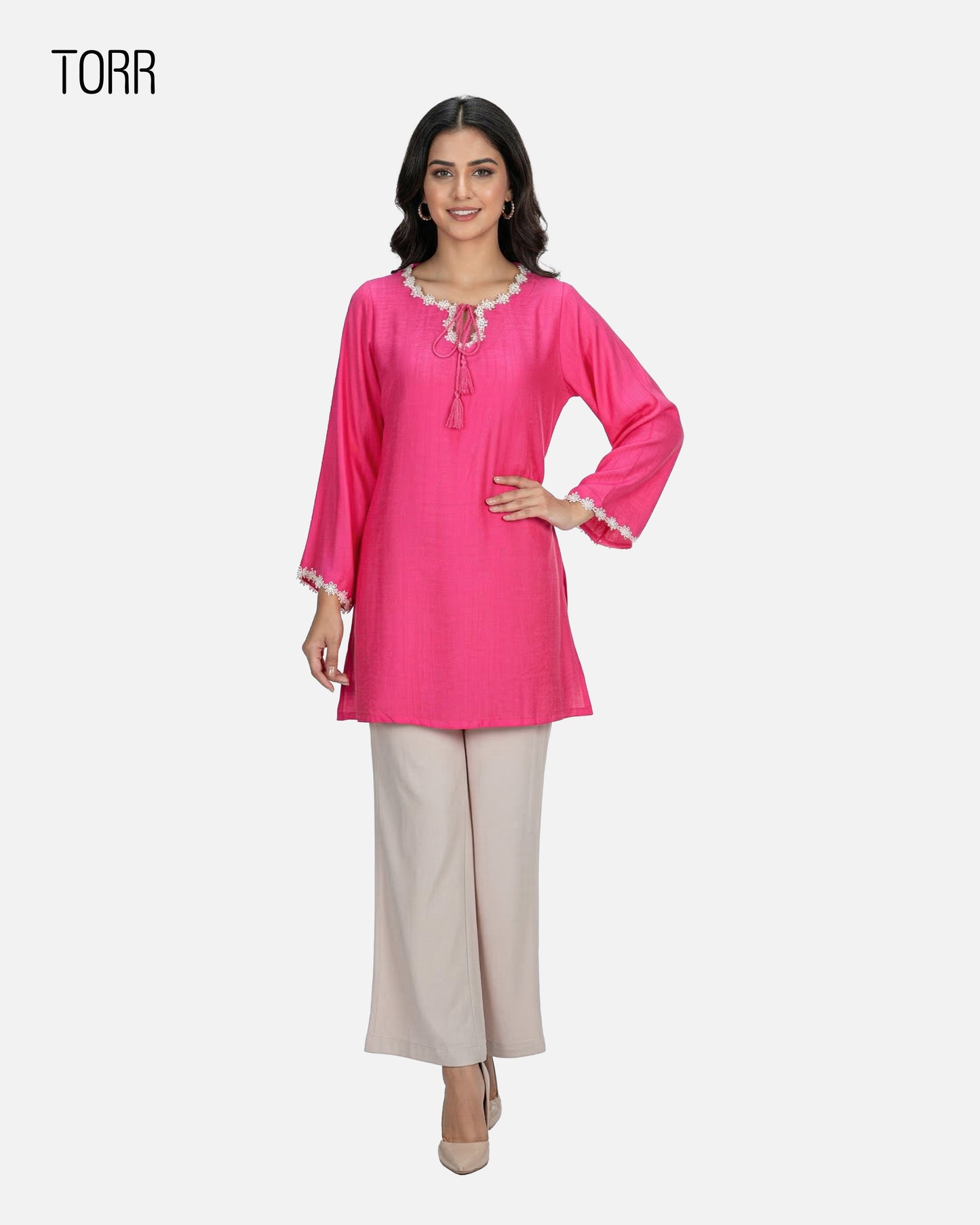 Women's Co-Ord Set | Fuchsia Pink/Cameo Rose