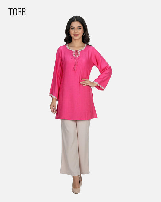 Women's Co-Ord Set | Fuchsia Pink/Cameo Rose