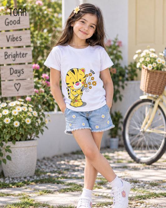 Girls S/S T-Shirt  | White