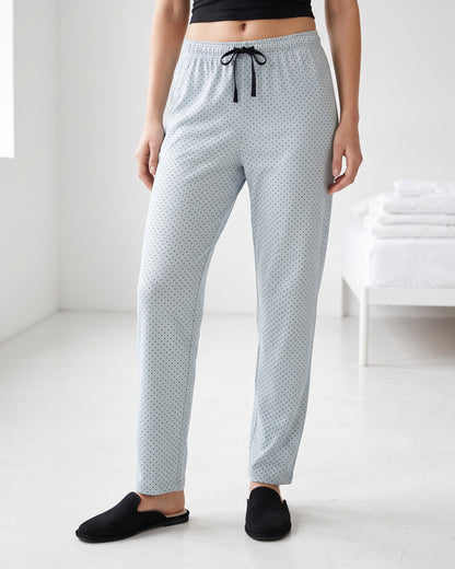 Womens Trouser | BLACK DOT AOP