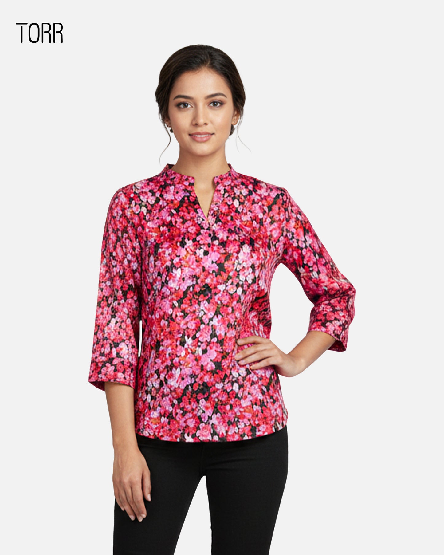 Women's Crop Top | Bright Rose AOP