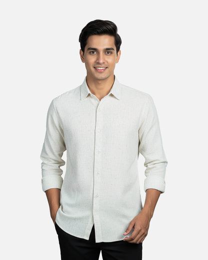 Men's Long Sleeve Shirt | Beige