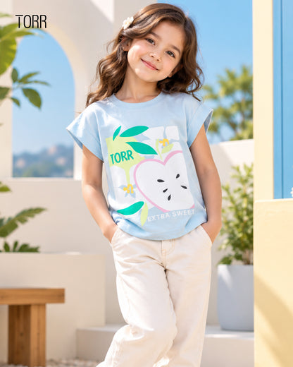 Girls T-Shirt  | SKY BLUE