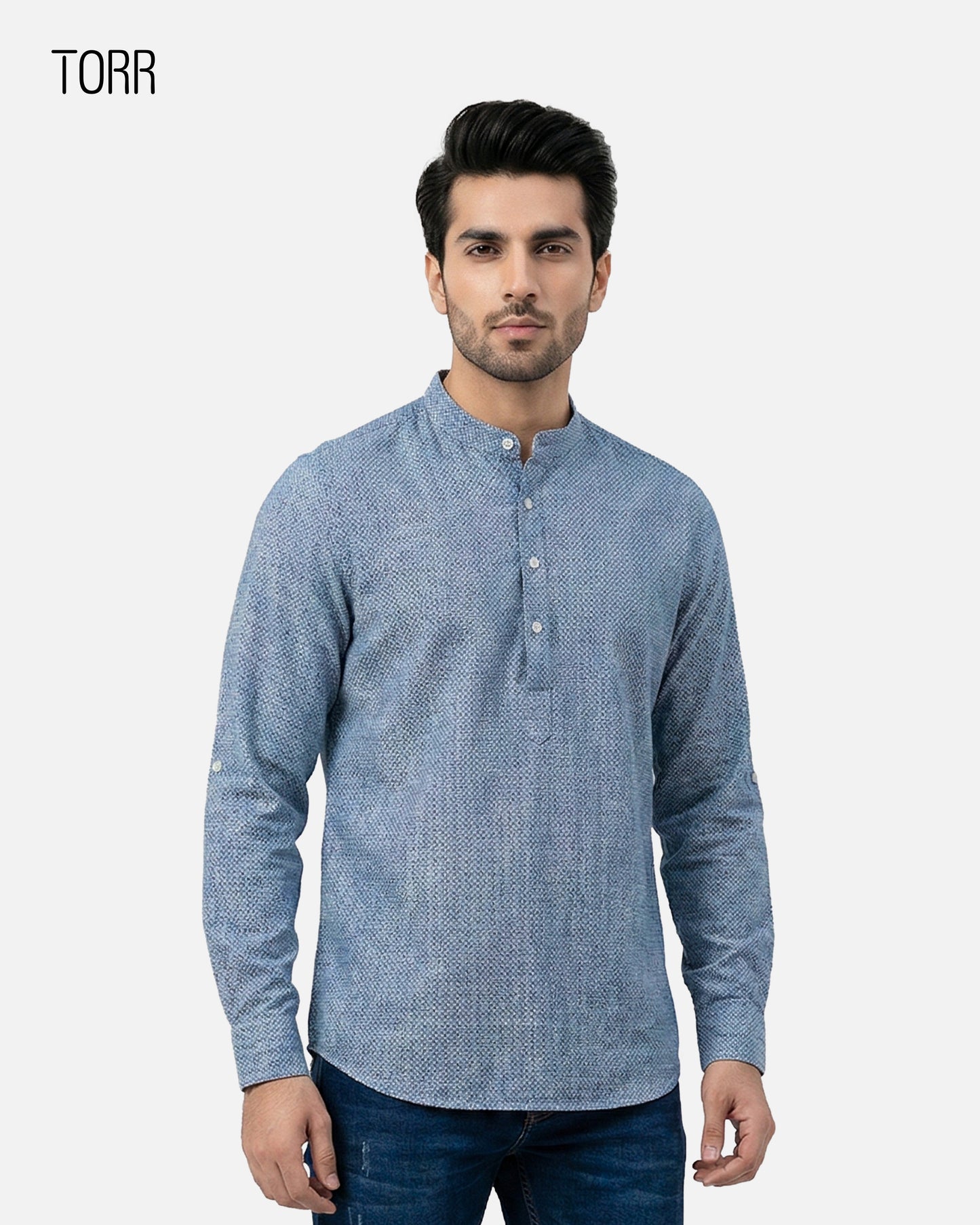 Men's Long Sleeve Casual Shirt | Blue Avio