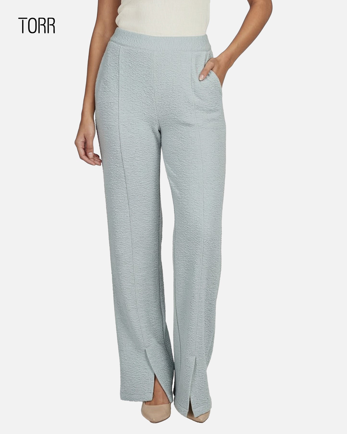 Women’s Wide Leg Pant | Pearl Grey