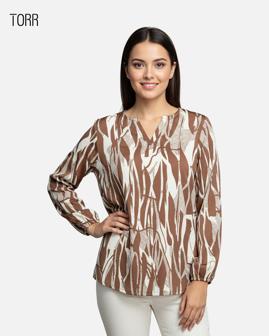 Women's Crop Top | Brown Aop