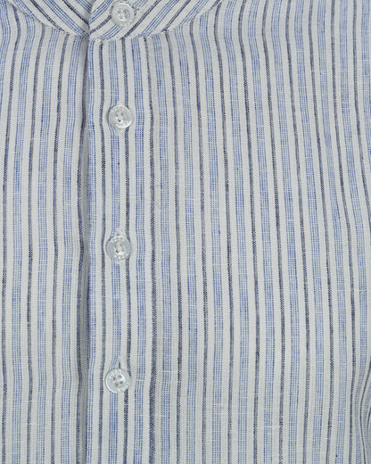 Men's Long Sleeve Casual Shirt | Blueberry stripe