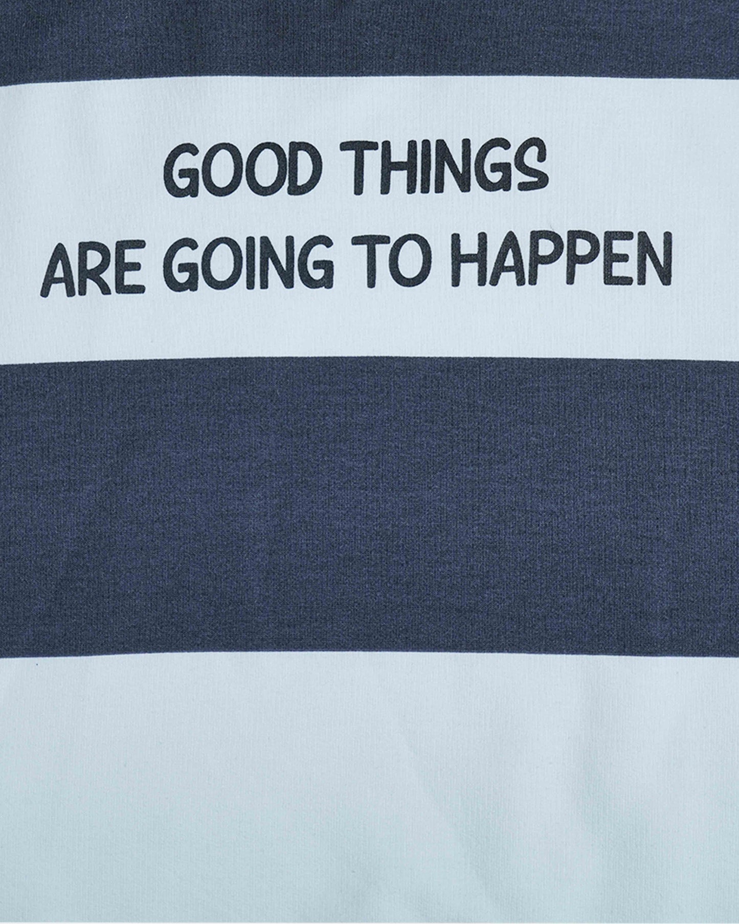 Boy's Sweatshirt | White Navy Stripe AOP