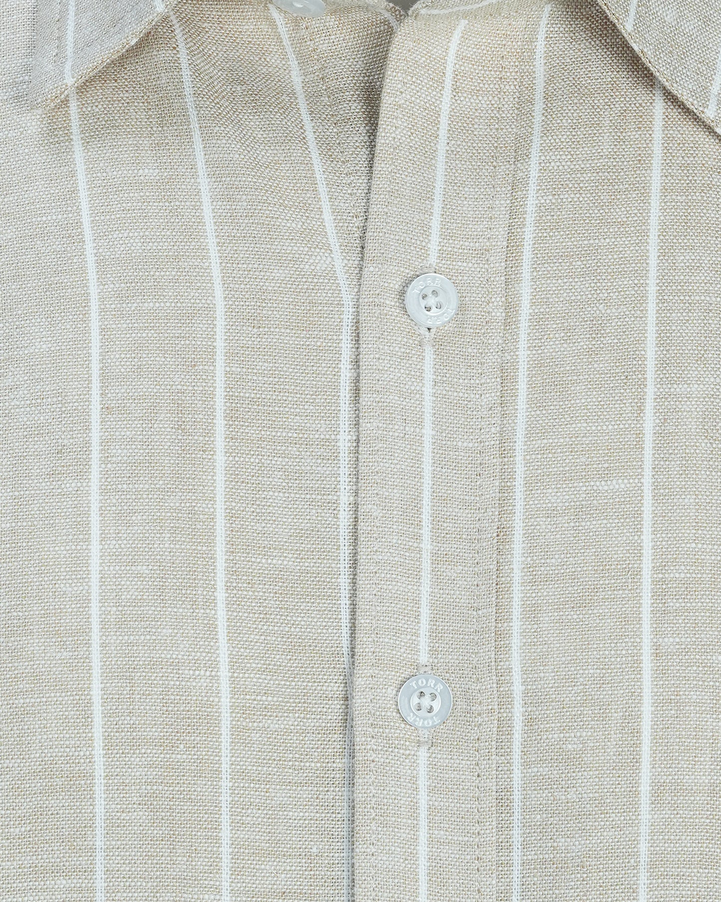 Men's Short Sleeve Shirt | Ver Beige Stripe