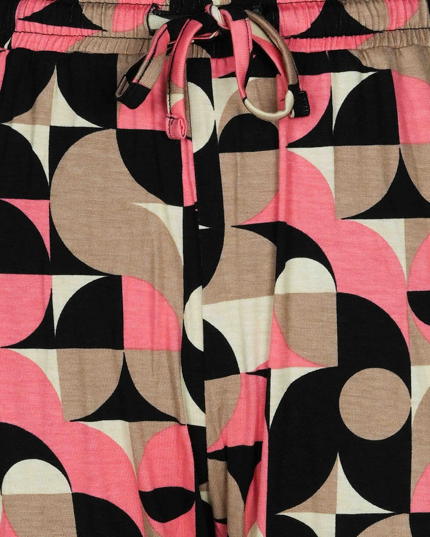 Womens Trouser | Black Geometric AOP