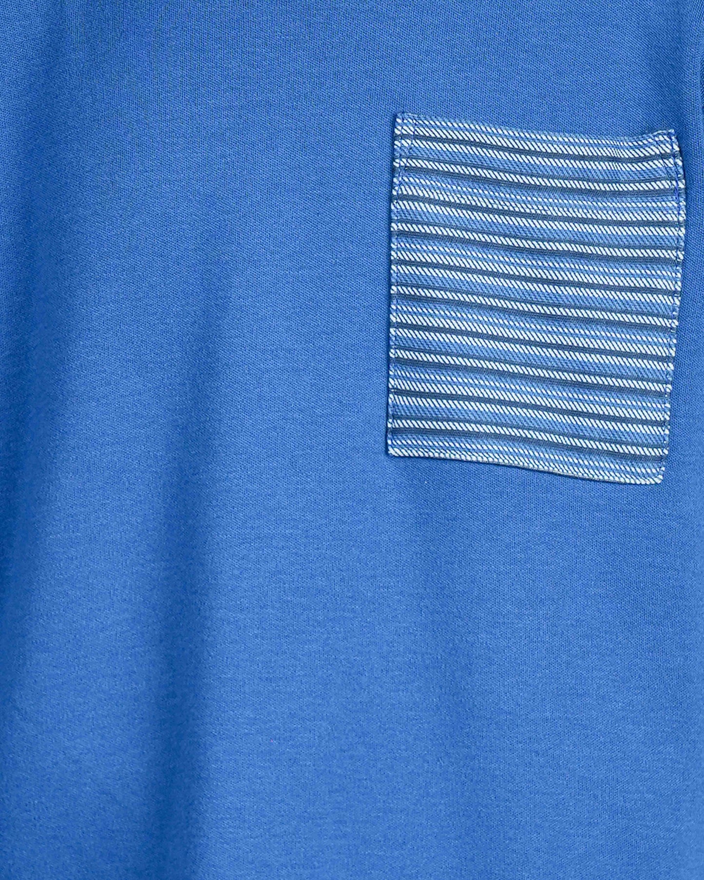 Boy's Top & Bottom Set | Blue & Blue Stripe