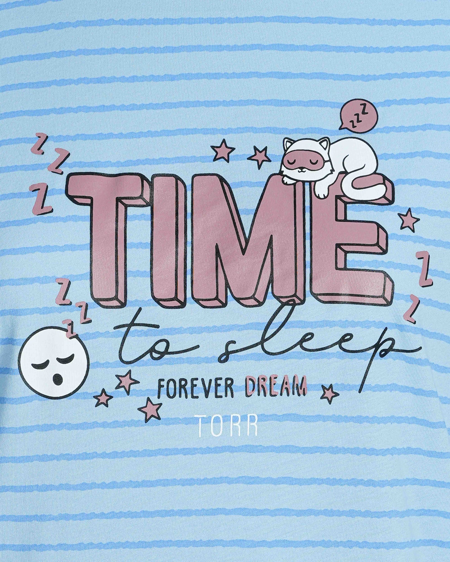 Women's Sleepwear| Blue AOP Stripe