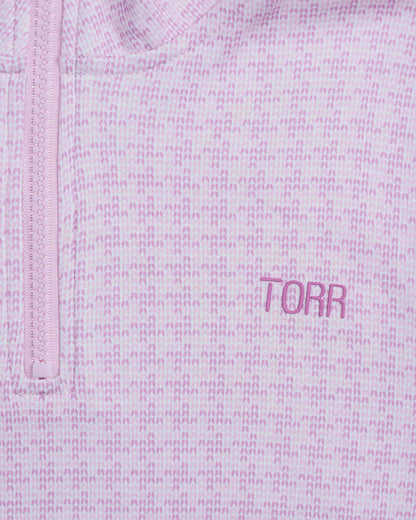 Girls Half Zip Jacket | Lavender Aop