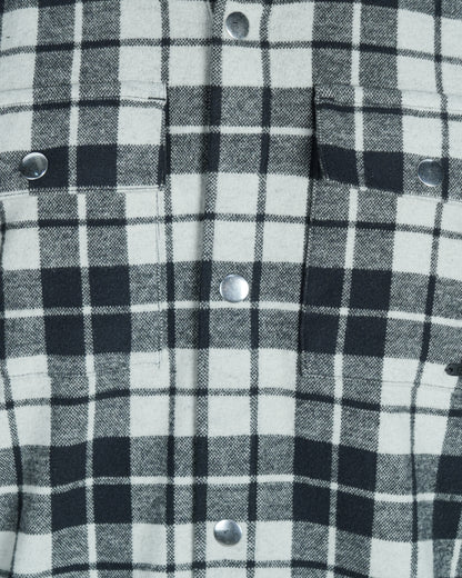 Men’s Hooded Shacket | Black check