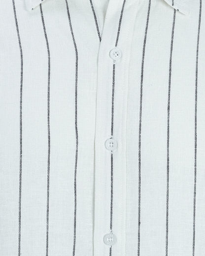 Men's Short Sleeve Shirt | Off White Stripe