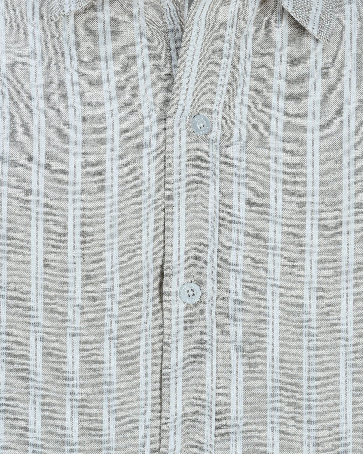 Men's Long Sleeve Shirt | Beige Stripe