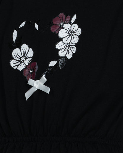 Top & Bottom Set | Black & White Aop
