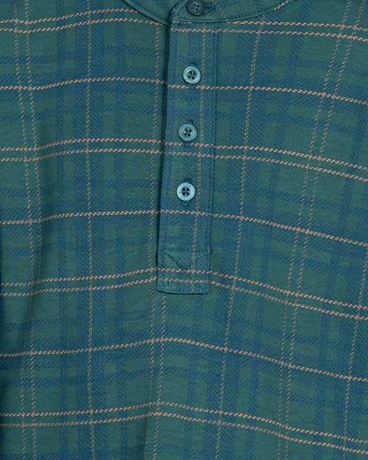 Boy's Top & Bottom Set | Green Check