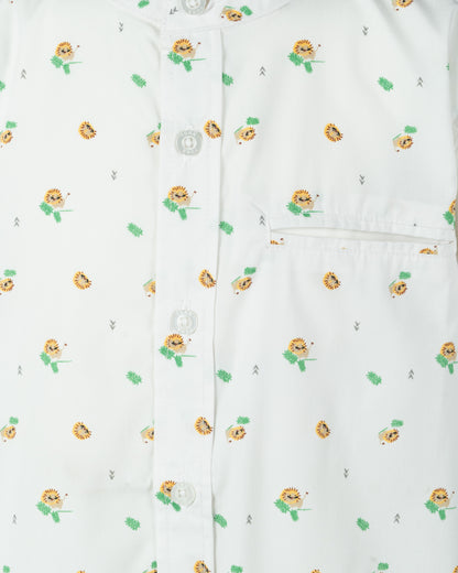 Boy's S/S Shirt | Flower Aop