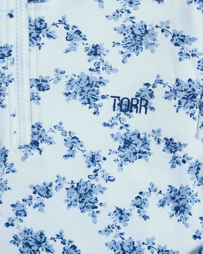 Girls Half Zip Jacket | White Aop