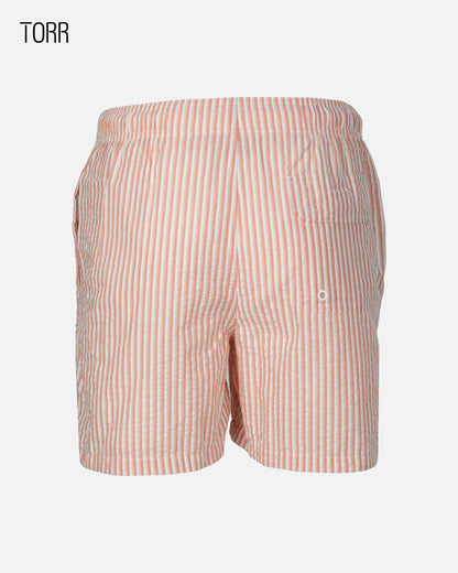 Mens Shorts |Coral Stripe
