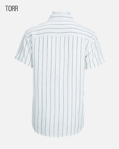 Men's Short Sleeve Shirt | Off White Stripe