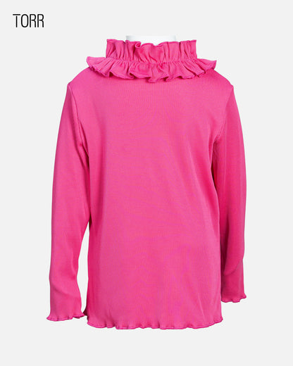 Girl's Turtle Neck | Hot Pink