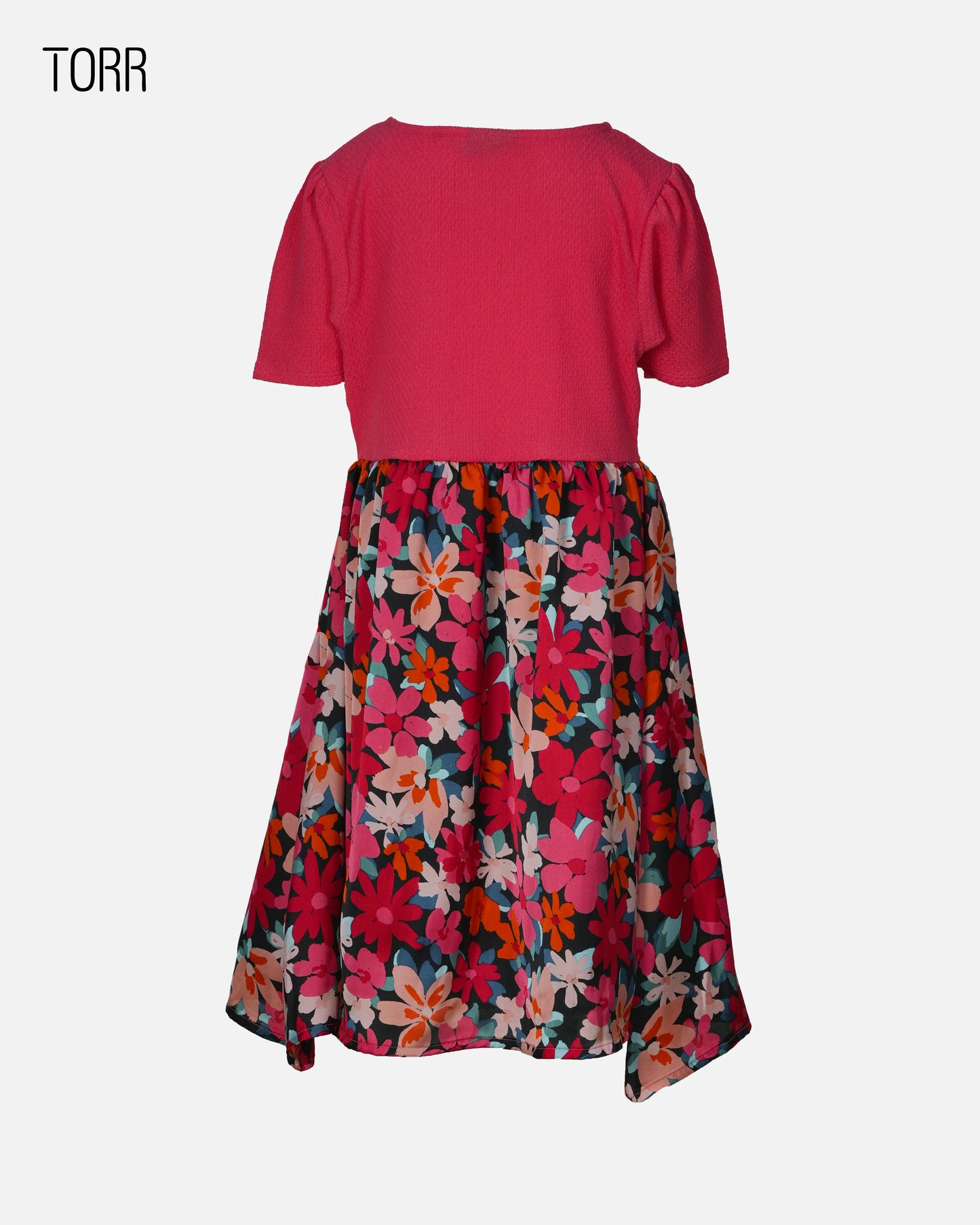 Girl's Frock | Red Black AOP