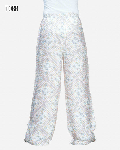 Womens Palazzo | White Aop