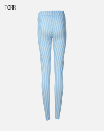 Women's Leggings | Sky Blue Stripe